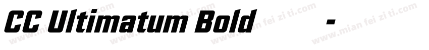 CC Ultimatum Bold字体字体转换